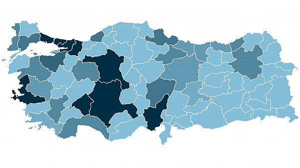 Hem rakam hem de oran en yüksek İzmir'de. Ege Bölgesi'nin il il koronavirüs haritası