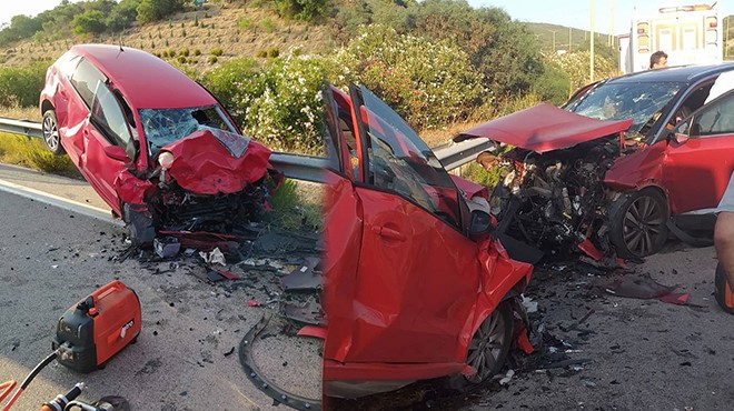 Feci kaza: Eşine kızdı, Çeşme yolunda ters şeride girdi...
