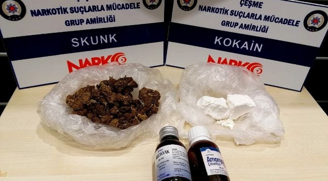 Çeşme'de uyuşturucu tacirine 60 bin liralık baskın!
