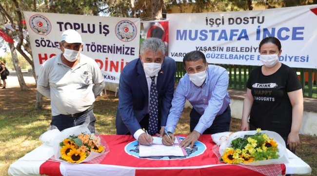 Güzelbahçe Belediyesi KHK'lı işçilerle Sendika Sözleşmesi imzaladı
