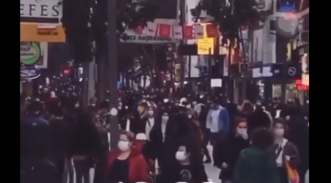 İzmir'de korona zirve yaparken Karşıyaka Çarşı'da insan seli!
