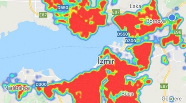 İzmir’in tamamı kırmızıya büründü: Güvenli bölge kalmadı!