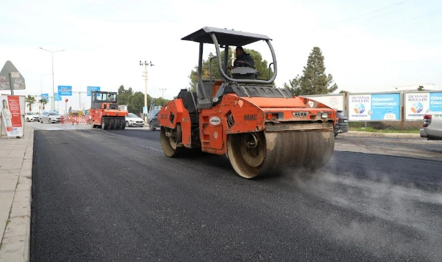 Menderes’te büyük asfalt çalışması