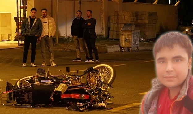 Genç motosikletli kaza kurbanı!