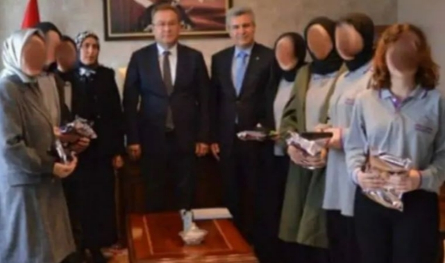 İlçe Milli Eğitim Müdürlüğü, kız öğrencilerin yüzünü gizledi