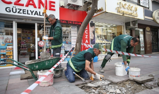 Konak’ta kaldırımlar mercek altında
