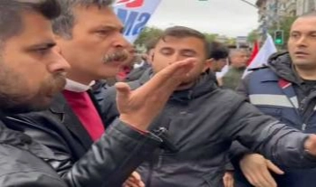Erkan Baş’tan polise tepki: “Bağırma” 