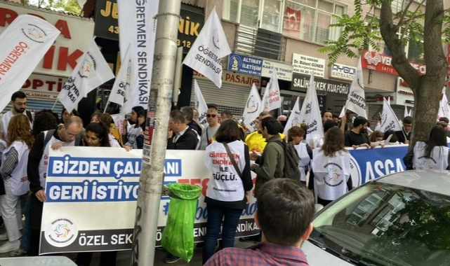 Özel sektör öğretmenleri bir araya geldi: “Patronların Bakanı Yusuf Tekin istifa”
