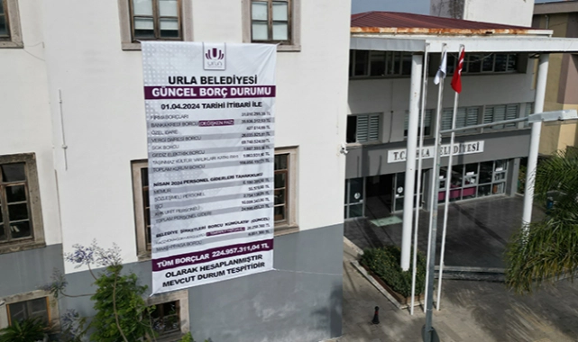 Pankart sallandı, borçlar açıklandı: Urla'ya kayyumdan milyonlarca lira borç 