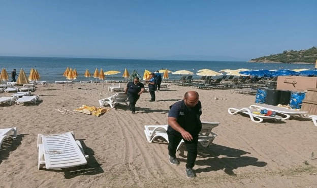 Menderes’te korsan şezlong önlemi 