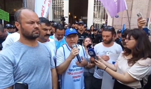 Büyükşehir'de TİS krizi sürüyor: 'Randevu alana kadar buradayız!'