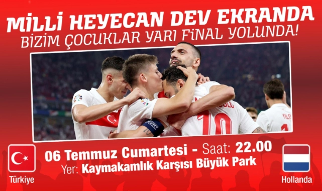 Çiğlililer Milli Maç heyecanını dev ekranda yaşayacak