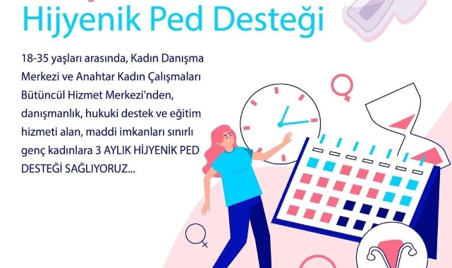 İzmir Büyükşehir'den hijyenik ped desteği