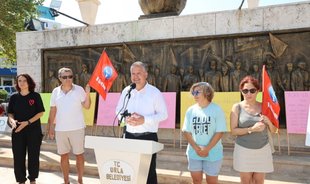 Urla’da sokak hayvanları yasa teklifi protestosu