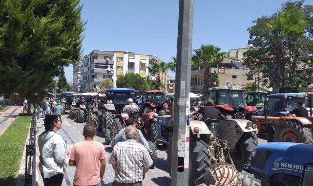Ürünler tarlada kaldı, çiftçiler eylem yaptı