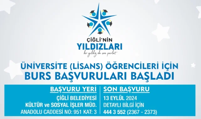Çiğli'de Üniversite Burs Başvuruları başladı