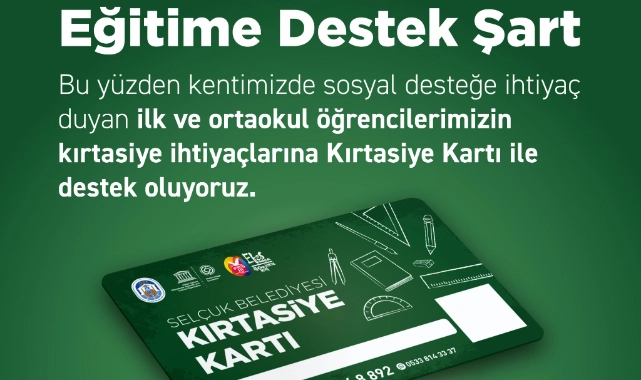 Efes Selçuk Belediyesi Kırtasiye Kartı ile Öğrencilerin Yanında