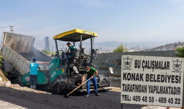 Konak’ın yolları yenileniyor: Asfalt çalışmaları hızlandı