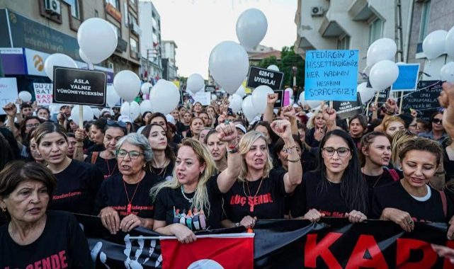 Kırık Saçlar, Torbalı'da sokakları inletti: "Kadınlar için adalet!" 