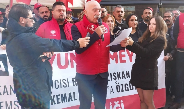 DİSK, Çalışkan ve Göksoy için tek ses oldu: “Hukuksuzluğa boyun eğmeyiz!”