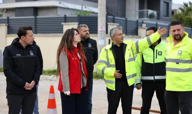 Başkan Denizli, Çakabey Mahallesi’ndeki yağmur suyu hattı çalışmalarını inceledi