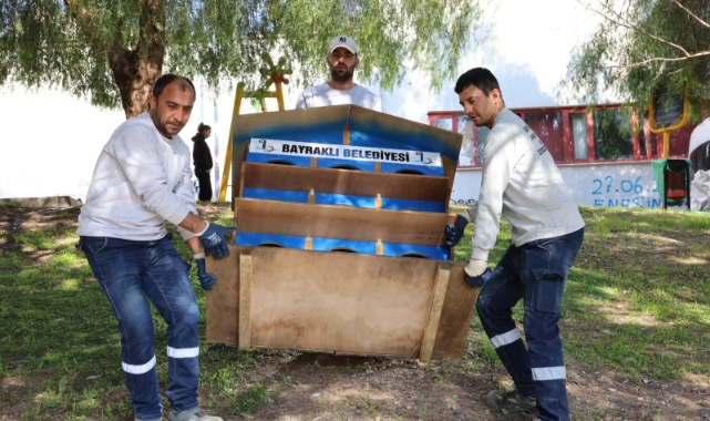 Bayraklı'da sokak kedilerine yeni yuva
