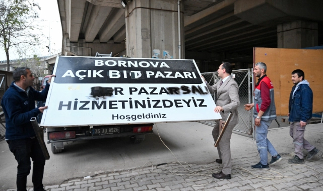 Bornova’da viyadükaltı pazaryerine düzenleme