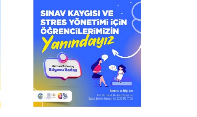 Efes Selçuk Belediyesi sınav kaygısı yaşayan öğrencilerin yanında