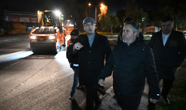 Başkan Ömer Eşki, gece mesaisinde: Çalışmaya devam edeceğiz, hiçbir şey bizi durduramaz!