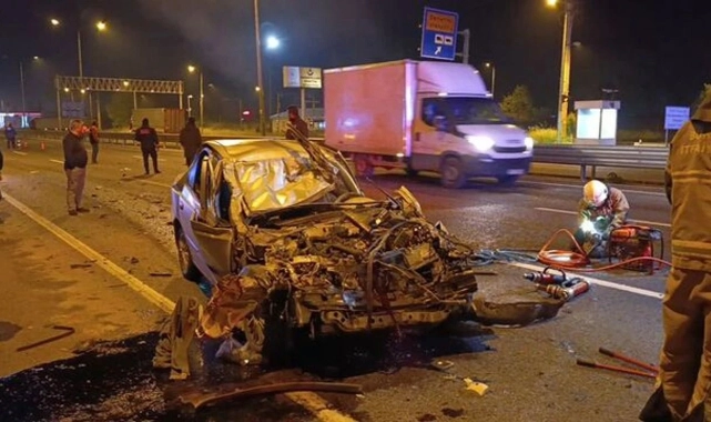 Bursa'da korkunç kaza: Araç sürücüsünün yaşam savaşı devam ediyor!