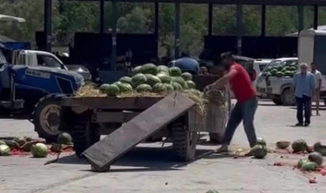 Satamadığı karpuzları parçalamıştı: Şahıslar hakkında işlem başlatıldı!
