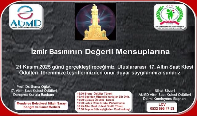 17'nci  Altın Saat Kulesi ödülleri töreni İlk etabı Menderes’te yapılacak