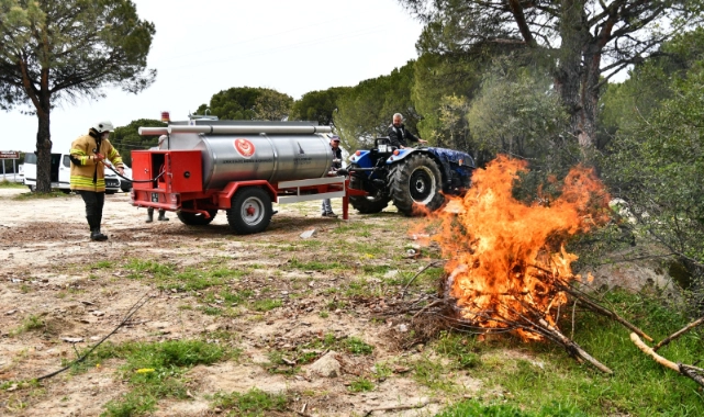 Büyükşehir’in köylere dağıttığı tankerler ormanları kurtarıyor