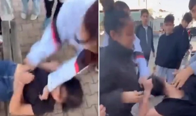 Serikte dehşet görüntüler: İlkokulda 11 kişi, kız öğrenciyi dövdüler!
