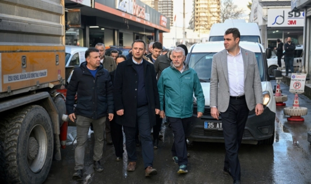 Bornova’da Başkan Eşki ve Güç'ten sel mesaisi 