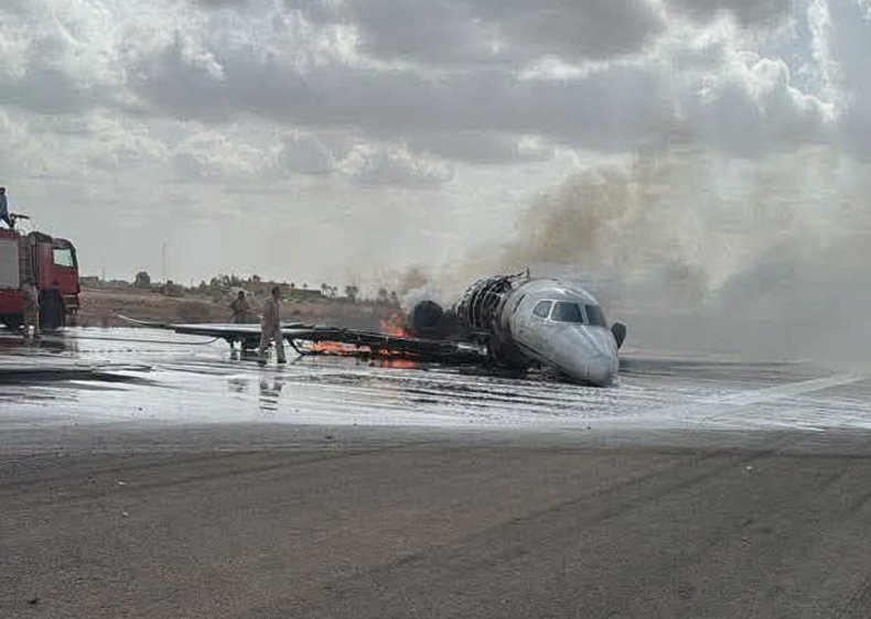 Hamdi Akın'a ait İstanbul'dan kalkan jet, Libya'ya inişte alev aldı